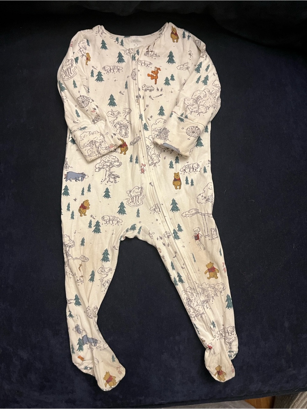 Winnie the Pooh Cream Footed Sleeper